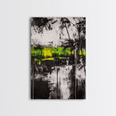 Abstract Forest, Black and White Art, Moody Nature Painting, Contemporary Wall Decor, Modern Office Art, Canvas Print
