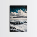 Ocean Wave Art, Seascape Print, Coastal Wall Decor, Seaside Art, Nautical Home Aesthetic, Beach House Wall Print, Framed Canvas Print