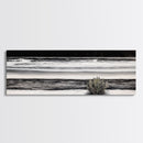 Black and White Seascape, Coastal Wall Art, Minimalist Ocean Art, Modern Beach Decor, Framed Canvas Print, Bedroom Art, Monochrome Landscape