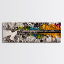 Colorful Rifle, Gun Art, Abstract Firearm Painting, Modern Wall Art, Man Cave Decor, Bold Art, Framed Canvas Print, Unique Gift