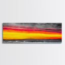 Tropical, Waves, Sunset, Canvas Print, Beach Wall Art, Living Room Decor, Vibrant Ocean Scene, Boho Seascape, Surfer Gift, Colorful Coastal