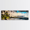 Surfer, Tropical Beach, Ocean, Sunset, Framed Canvas Print, Large Wall Art, Coastal Decor, Beach House, Modern Art, Living Room Wall Art