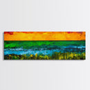 Vibrant, Ocean Sunset, Abstract, Beach, Canvas Print, Colorful Wall Art, Living Room Decor, Coastal Landscape, Modern Art, Large Wall Art