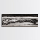 Monochrome, Ocean Waves, Black and White, Canvas Print, Dramatic Seascape, Modern Wall Art, Bedroom Decor, Large Wall Art, Minimalist Art