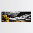 Desert Canyon, Black and White Landscape, Rustic Western Art, Framed Canvas Print, Fall Wall Art, Nature Photography Style