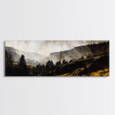 Misty Valley, Rustic Mountain, Moody Landscape, Nature Wall Art, Framed Canvas Print, Cabin Decor, Boho Art, Adventure Inspired Decor