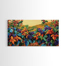 Grapes Harvest, Vineyard, Autumn, Framed Canvas Print vibrant fall kitchen wall art, farmhouse harvest decor, vineyard fruit painting