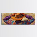 Southwestern Style, Cowboy Art, Desert Vibes, Sunset Palette, Framed Canvas Print, Rustic Western Wall Art, Office Decor, Colorful Home Accent