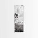 Marshland Trees, Coastal Wetlands, Serene Landscape, Peaceful Horizon, Framed Canvas Print, Office Wall Art, Minimalist Nature Art