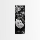 Zen Circle Stone, Forest Texture, Nature Balance, Canvas Print, Rustic Bathroom Decor, Earthy Wall Art, Minimalist Natural Style