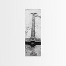 Rusted Anchor, Beach Texture, Metal Detail, Framed Canvas Print, Industrial Coastal Wall Art, Nautical Bathroom Print, Office Decor