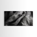 Burlap Texture Close-Up, Woven Fabric Detail Art, Earthy Natural Theme, Framed Canvas Print, Kitchen Wall Art, Boho Textile Decor