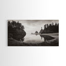 Tranquil Cove View, Forest Meets Ocean, Pacific Northwest Art, Canvas Print, Living Room Wall Art, Nature Photography, Calm Aesthetic