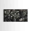 Cactus Blooms, Desert Flowers, Prickly Pear, Nature Closeup, Framed Canvas Print, Southwestern Art, Kitchen Wall Art, Boho Style