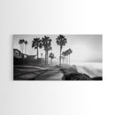 Palm Tree Pathway, Beachfront Neighborhood Vibes, Coastal Street Scene, Framed Canvas Print, Entryway Art, Minimalist Coastal Home Decor