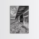Rustic Barn, Weathered Wood, Country Charm, Canvas Print, Farmhouse Wall Art, Autumn Decor, Entryway Rustic Home Accent, Living Room Art