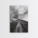 Winding Path, Hilltop View, Cloudy Horizon, Minimalist Landscape, Canvas Print, Bedroom Wall Art, Serene Decor, Fall Art Piece