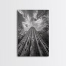 Tall Cactus, Desert Skies, Cactus Wall Art, Framed Canvas Print, Boho Desert Decor, Minimalist Nature Print, Bedroom Southwest Style