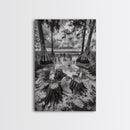 Swamp Scene, Cypress Trees, Reflection Water, Southern Nature, Canvas Print, Cabin Wall Art, Moody Landscape, Autumn Rustic Decor