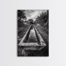 Forest Path, Reflection Pool, Nature Trail Art, Canvas Print, Tranquil Landscape, Boho Wall Decor, Entryway or Hallway Art