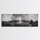 World Map, Globe Horizon, Explorer’s Dream, Canvas Print, Travel Wall Art, Surreal Photography, Study Room Adventure Decor