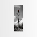 Lone Eagle, Tree Perch, Wild Raptor, Fierce Freedom, Canvas Print, Rustic Wildlife Wall Art, Cabin Lodge Decor, Dramatic Nature Scene