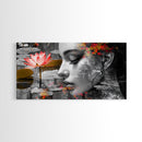 Tranquil Beauty, Water Lily, Zen Reflection, Peaceful Face, Framed Canvas Print, Minimalist Art, Spa Decor, Bedroom Wall Art, Nature Lover Gift