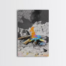 Psychedelic Fire, Abstract Flame, Desert Art, Canvas Print, Surreal Wall Decor, Boho Style, Dorm Wall Art, Trippy Nature Art