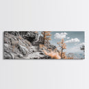 Canyon Hike, Autumn Pathway, Orange Foliage, Rocky Trail, Framed Canvas Print, Nature Adventure Wall Art, Boho Fall Home Decor