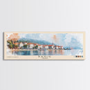Banje, Croatia Watercolor Print, Vacation Gift, Croatia Wall Art, Beach Painting, Beach Decor, Large Wall Art, Wood Frame Art