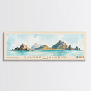 Chausey Islands, France Watercolor Beach Print, Vacation Gift, France Wall Art, Framed Canvas Print, Framed Beach Painting