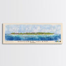 Dhigurah Island, Maldives Watercolor Print, Vacation Gift, Maldives Wall Art, Beach Painting, Beach Decor, Large Wall Art, Wood Frame Art