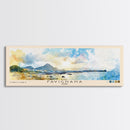 Favignana, Italy Watercolor Beach Print, Vacation Gift, Italy Wall Art, Framed Canvas Print, Framed Beach Painting