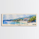 Hvar Beach Club, Croatia Watercolor Print, Vacation Gift, Croatia Wall Art, Beach Painting, Beach Decor, Large Wall Art, Wood Frame Art