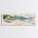 Jaz Beach, Montenegro Watercolor Beach Print, Vacation Gift, Montenegro Wall Art, Beach Painting, Beach Decor, Beach Painting