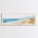White Beach, Morocco Watercolor Beach Print, Vacation Gift, Morocco Wall Art, Framed Canvas Print, Framed Beach Painting