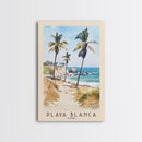 Playa Blanca, Cuba Watercolor Beach Print, Vacation Gift, Cuba Wall Art, Framed Canvas Print, Framed Beach Painting
