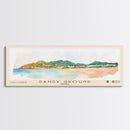 Sandy Ground, Anguila Watercolor Beach Print, Vacation Gift, Anguila Wall Art, Framed Canvas Print, Framed Beach Painting