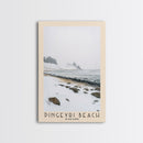 Þingeyri Beach, Iceland Watercolor Beach Print, Vacation Gift, Iceland Wall Art, Framed Canvas Print, Framed Beach Painting