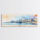 A Coruńa Spain Travel Art, City Art, Framed Canvas Print or Metal Wall Art, Europe Travel Poster, Panoramic Wall Art, Extra Wide Wall Art