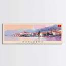 Podgorica Montenegro Travel Art, City Art, Framed Canvas Print or Metal Wall Art, Europe Travel Poster, Panoramic Wall Art, Extra Wide Wall Art