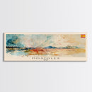 Mostoles Spain Panoramic Travel Poster, Framed Canvas Print or Metal Wall Art, Travel Art, Home Decor, Panoramic Painting, Midcentury Art