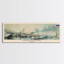 Murmansk Russia Panoramic Travel Poster, Framed Canvas Print or Metal Wall Art, Travel Art, Home Decor, Panoramic Painting, Midcentury Art