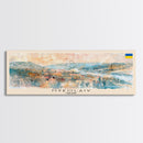 Mykolaiv Ukraine Wall Art, Panoramic Travel Poster, Panoramic Framed Canvas Print, City Wall Art, Wall Hanging Home Decor, Travel Art
