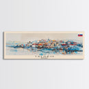 Trencin Slovakia Travel Art, City Art, Framed Canvas Print or Metal Wall Art, Europe Travel Poster, Panoramic Wall Art, Extra Wide Wall Art