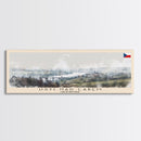 Ústí nad Labem Czech Republic Wall Art, Panoramic Travel Poster, Panoramic Framed Canvas Print, City Wall Art, Wall Hanging Home Decor, Travel Art