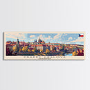 Hradec Czech Republic Travel Art, City Art, Framed Canvas Print or Metal Wall Art, Europe Travel Poster, Panoramic Wall Art, Extra Wide Wall Art