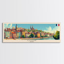 Lyon France Travel Print Wall Art, Panoramic City Art, Travel Art, Wall Decor, Vacation Gift, Framed Canvas Print Or Metal Art
