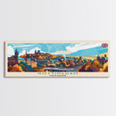 Nottingham United Kingdom Wall Art, Panoramic Travel Poster, Panoramic Framed Canvas Print, City Wall Art, Wall Hanging Home Decor, Travel Art