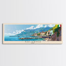 Salerno Italy Travel Art, City Art, Framed Canvas Print or Metal Wall Art, Europe Travel Poster, Panoramic Wall Art, Extra Wide Wall Art